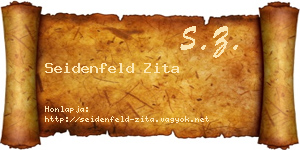 Seidenfeld Zita névjegykártya